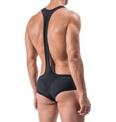 Black Breathable Mesh Gay Bodysuit